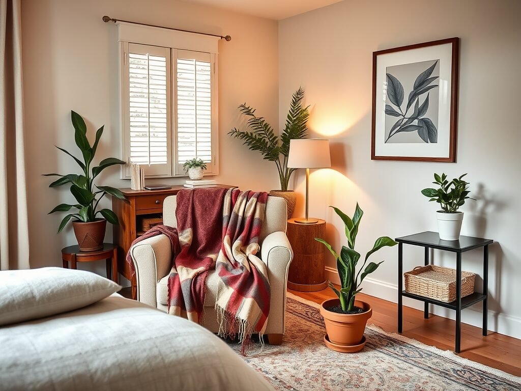 Cozy bedroom on a budget