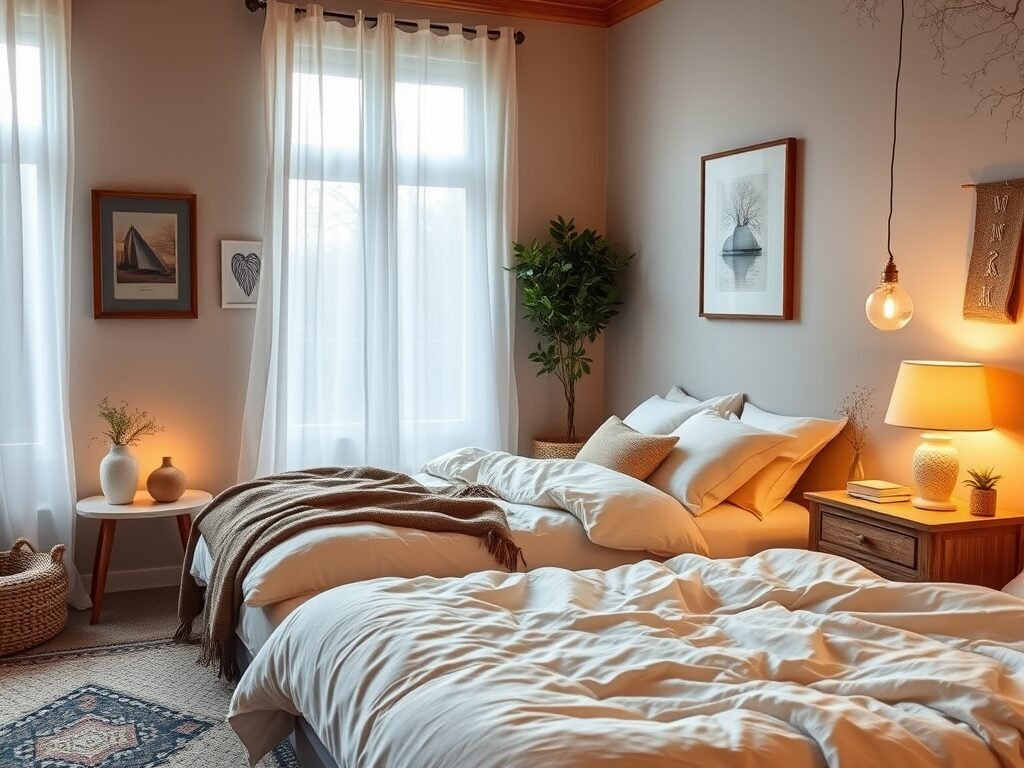 Cozy bedroom on a budget